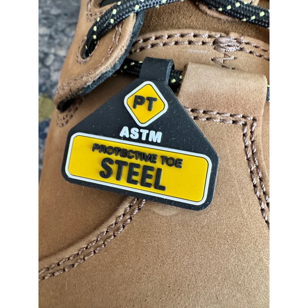 Caterpillar XPX763 Mens Brown Leather Steel Toe Work‎ Boots Size 13M ASTM Rated